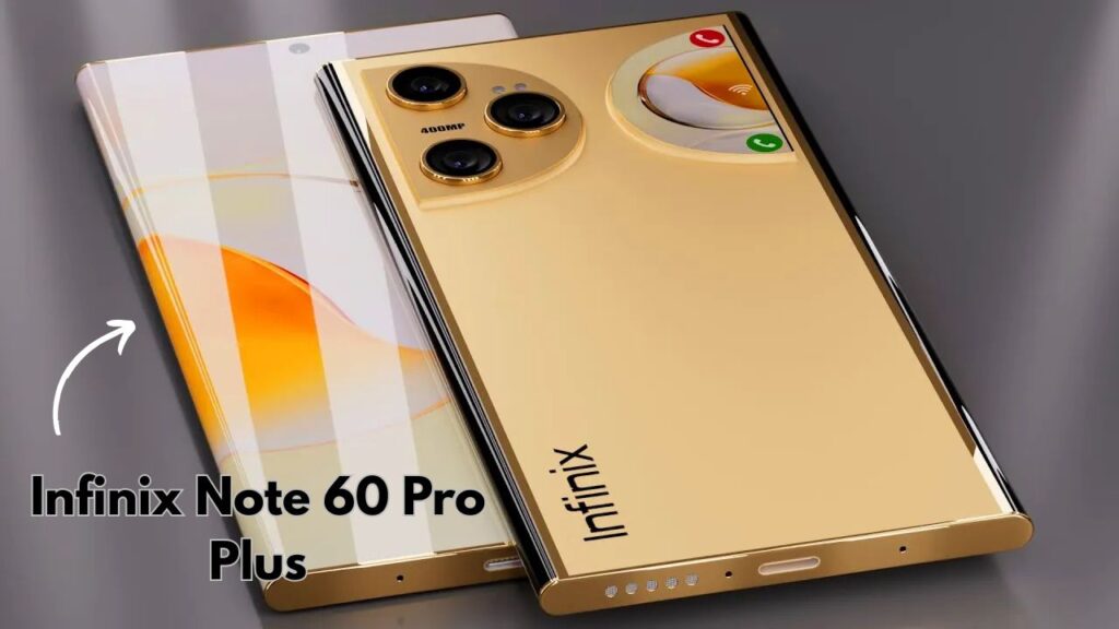 Back panel of Infinix Note 60 Pro Plus showing 108MP triple camera module